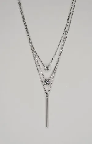 Triple Strand Necklace in Silver