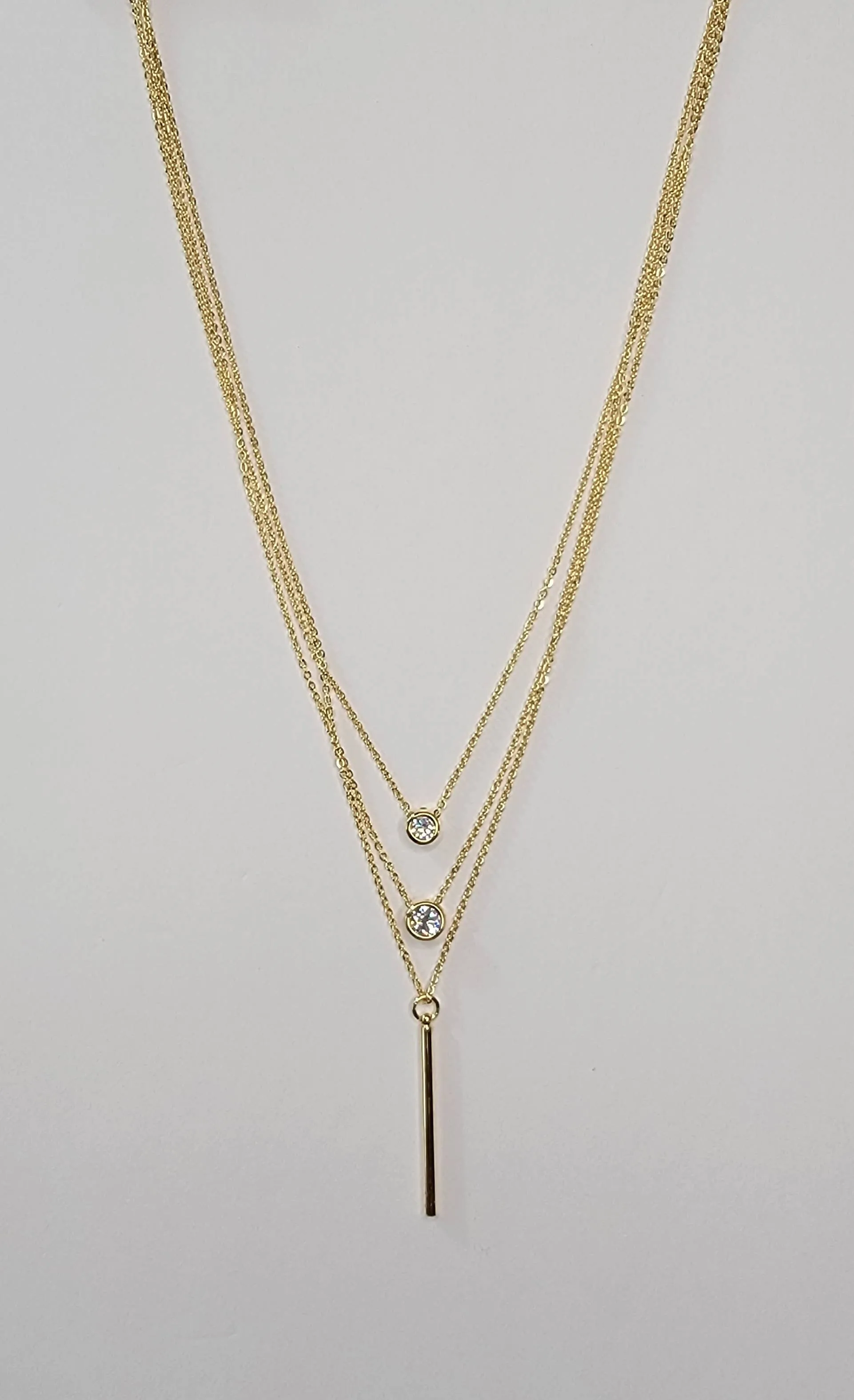 Triple Strand Necklace in Silver