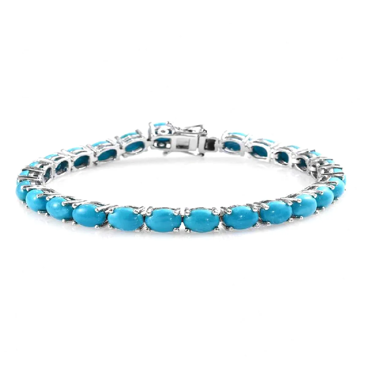 Turquoise 925 Sterling Silver Tennis Bracelet Jewelry