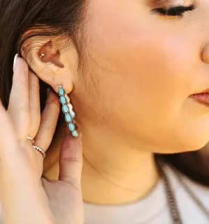 Turquoise Hoop Earrings