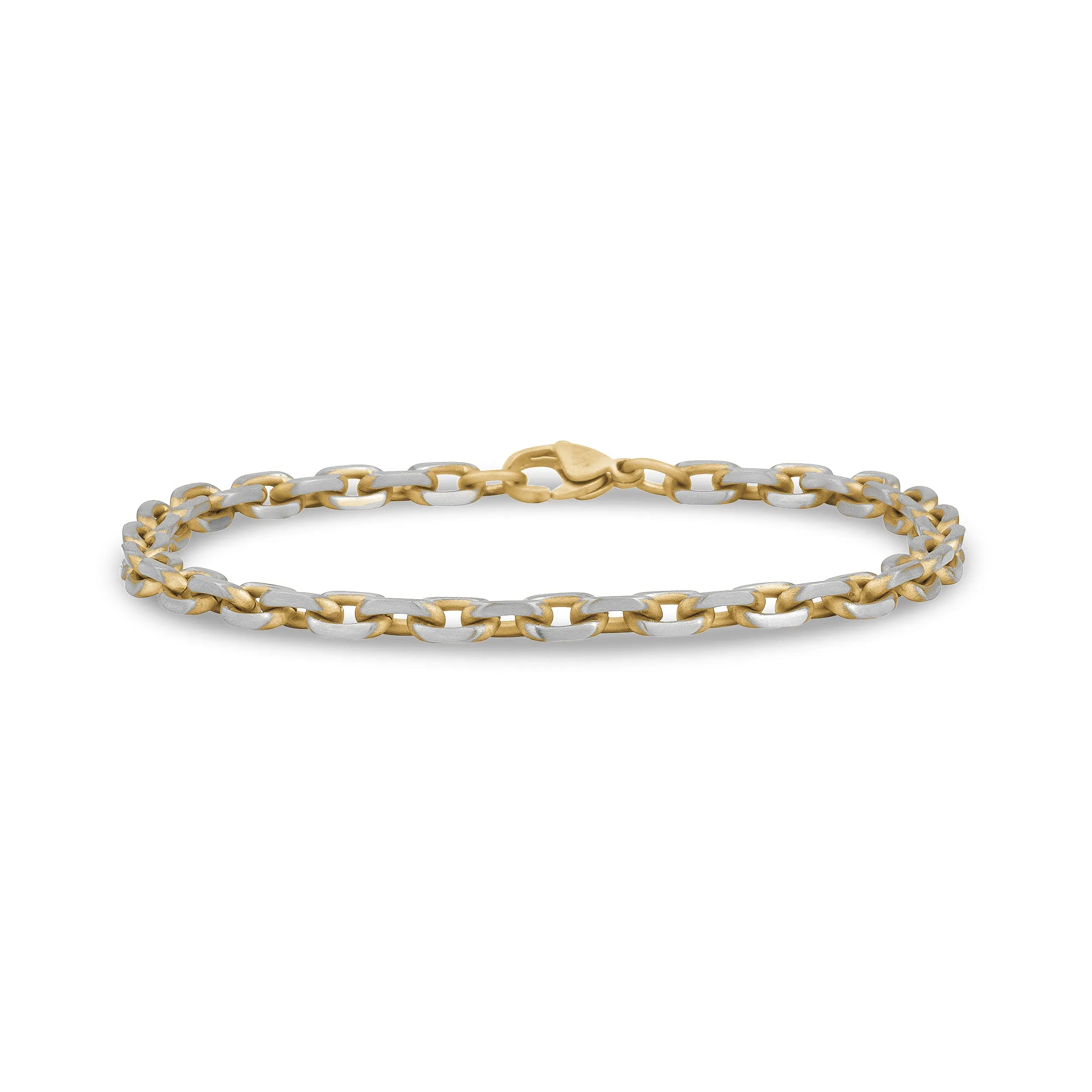 Two Tone Anchor Link Bracelet | 5MM