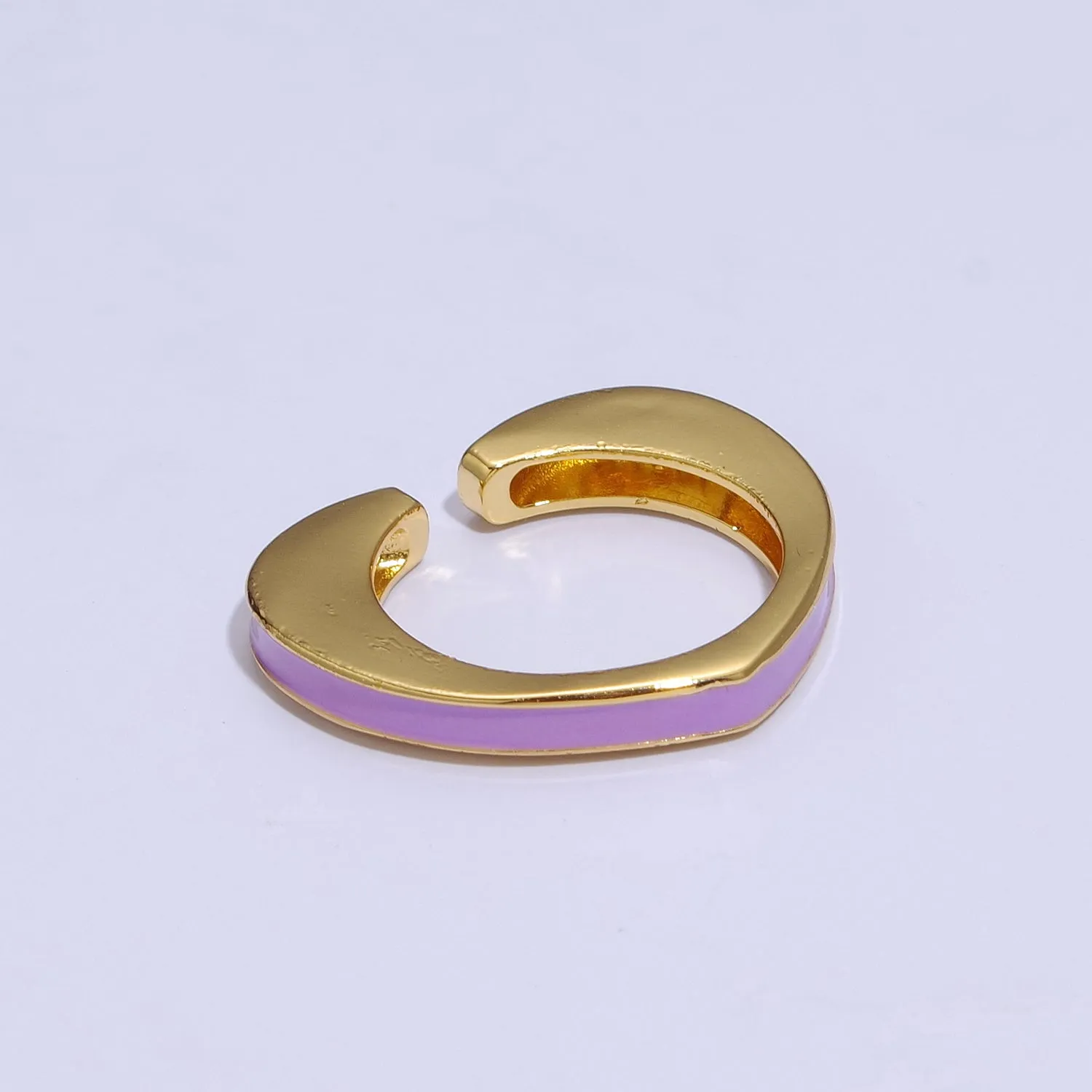 Unique Heart Shaped Open Ring Enamel Colorful Band S-258 ~ S-267