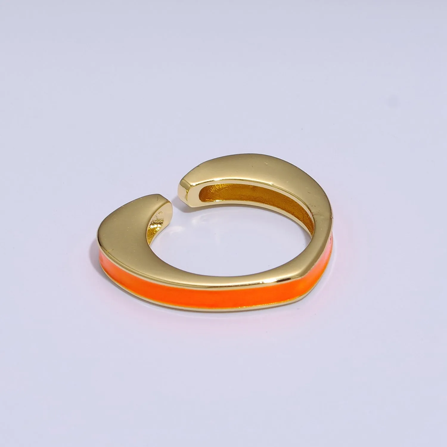 Unique Heart Shaped Open Ring Enamel Colorful Band S-258 ~ S-267
