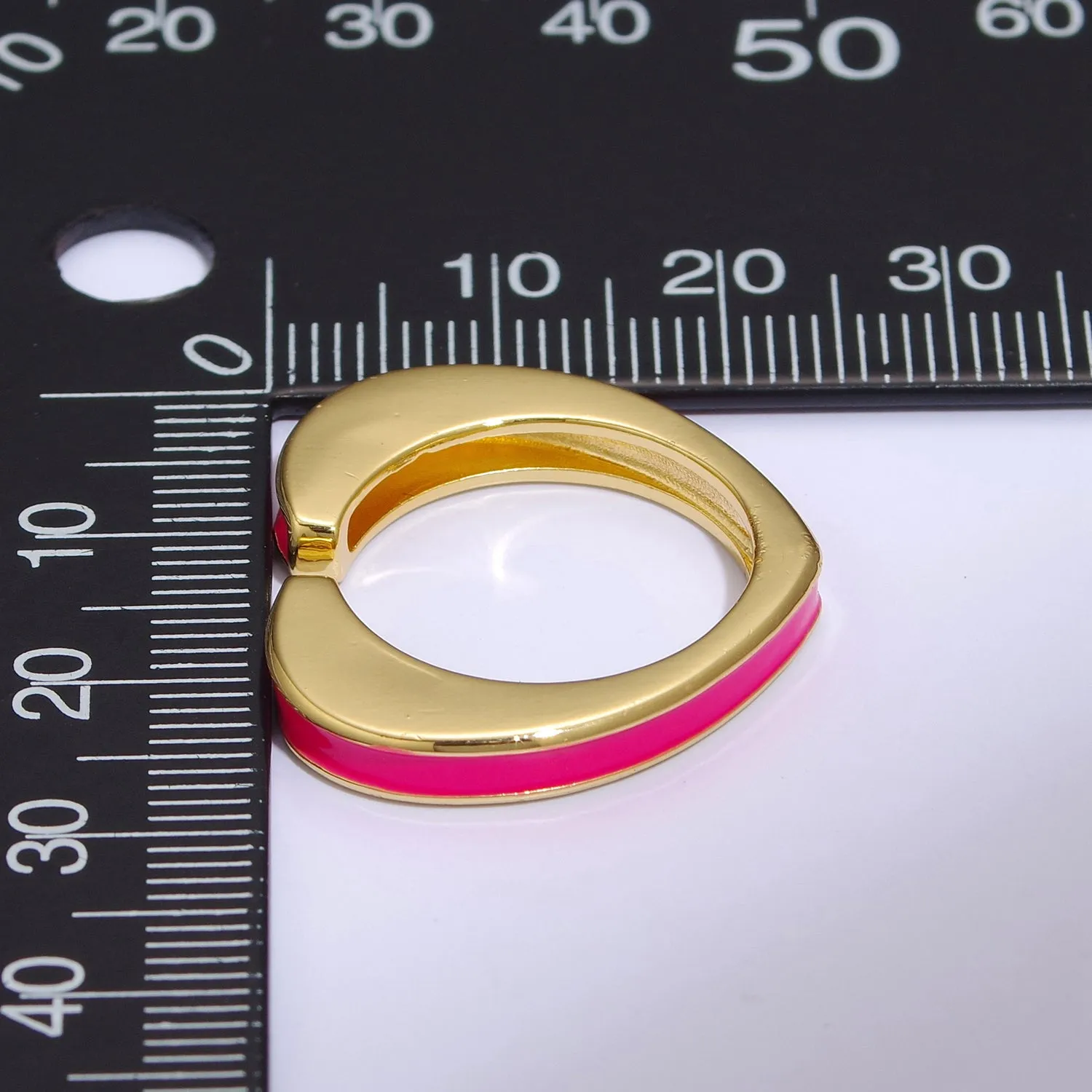 Unique Heart Shaped Open Ring Enamel Colorful Band S-258 ~ S-267
