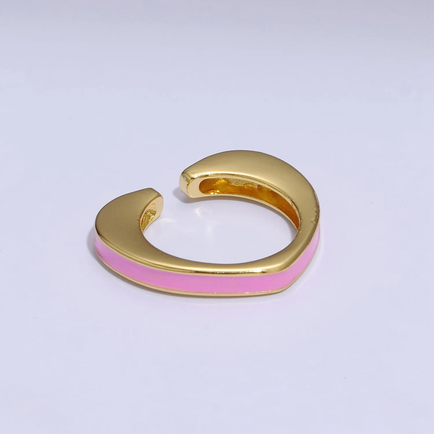 Unique Heart Shaped Open Ring Enamel Colorful Band S-258 ~ S-267