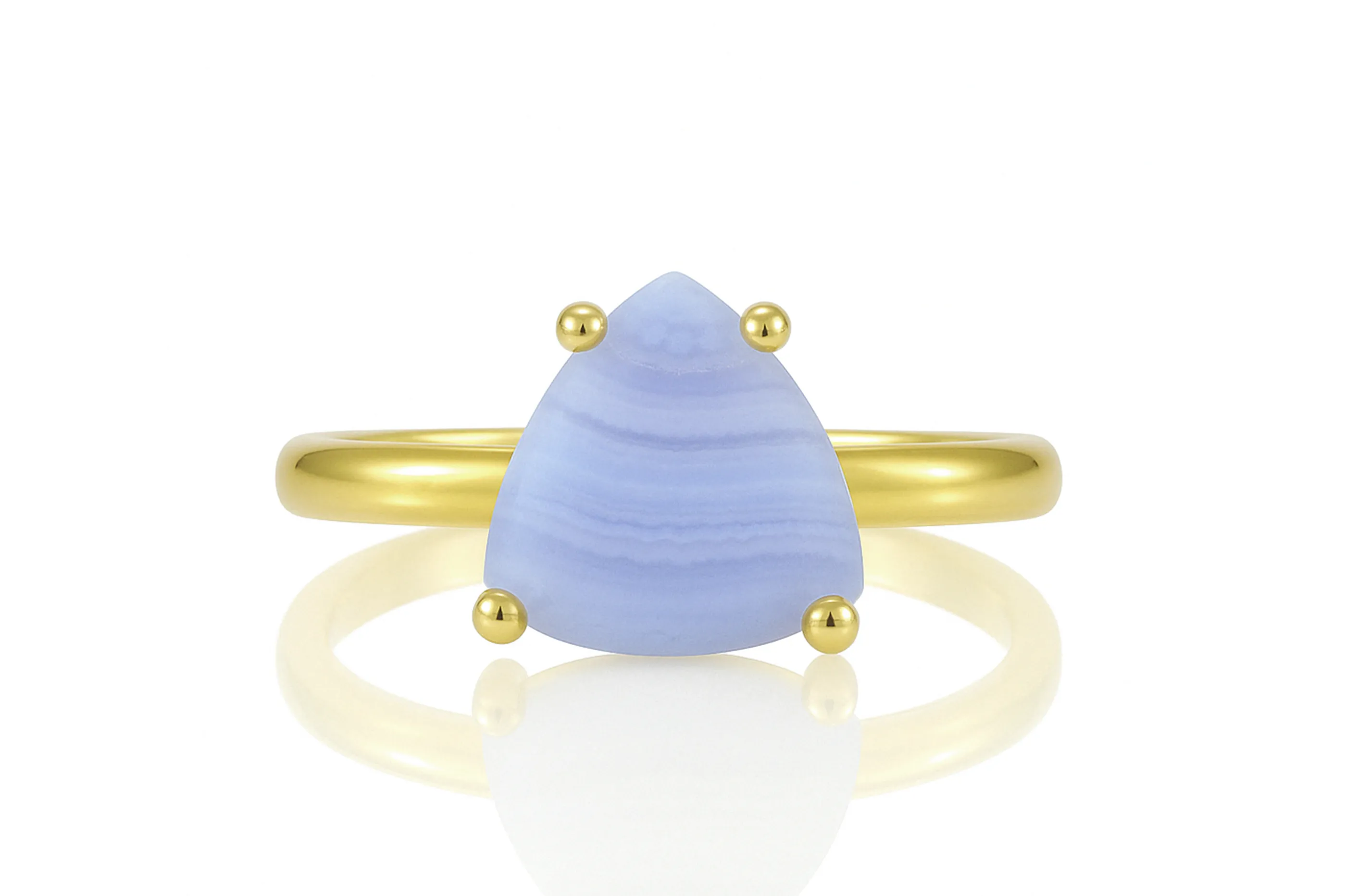 Unique Lace Agate Ring in Rose Gold
