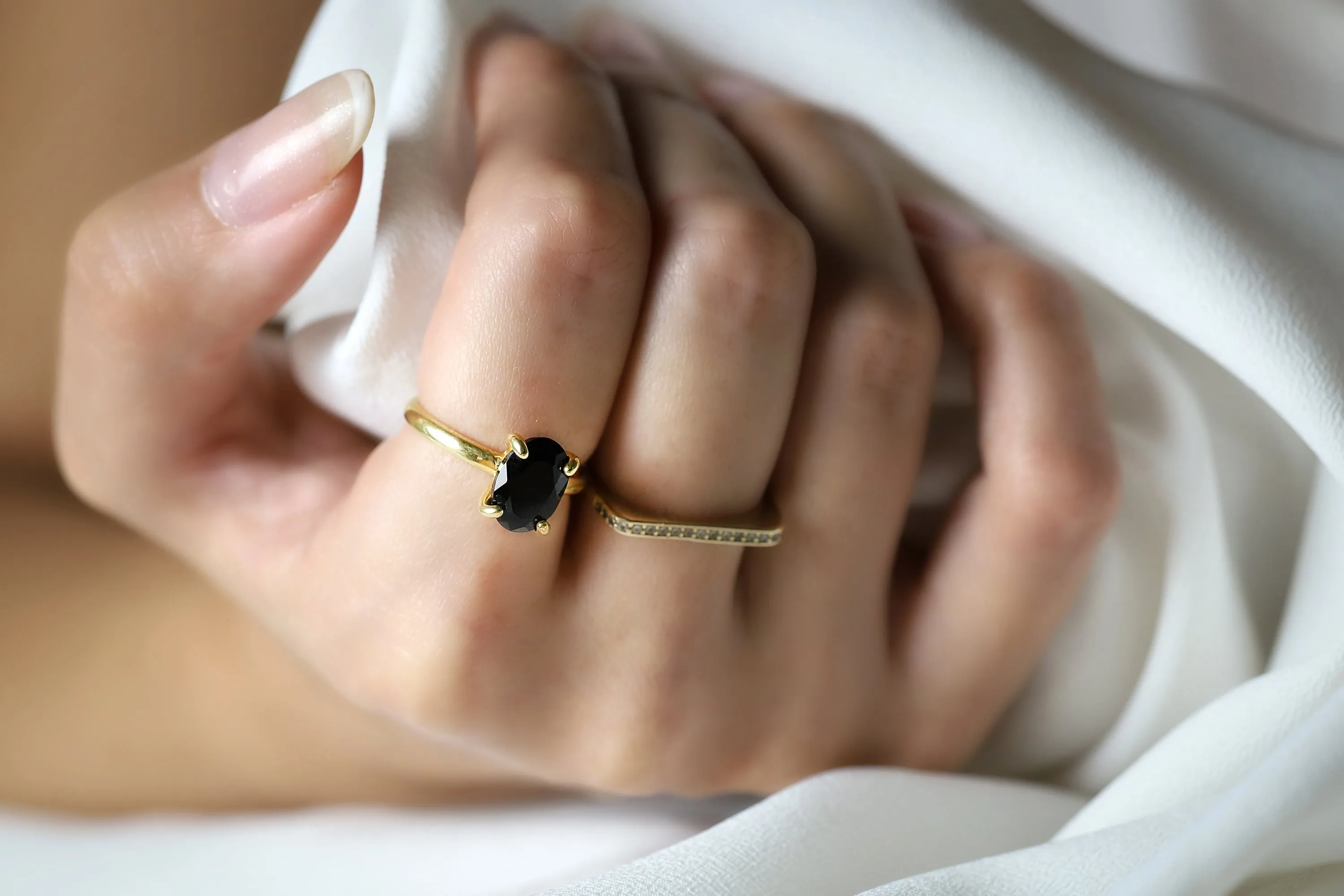 Unique Onyx Sterling Silver Rings