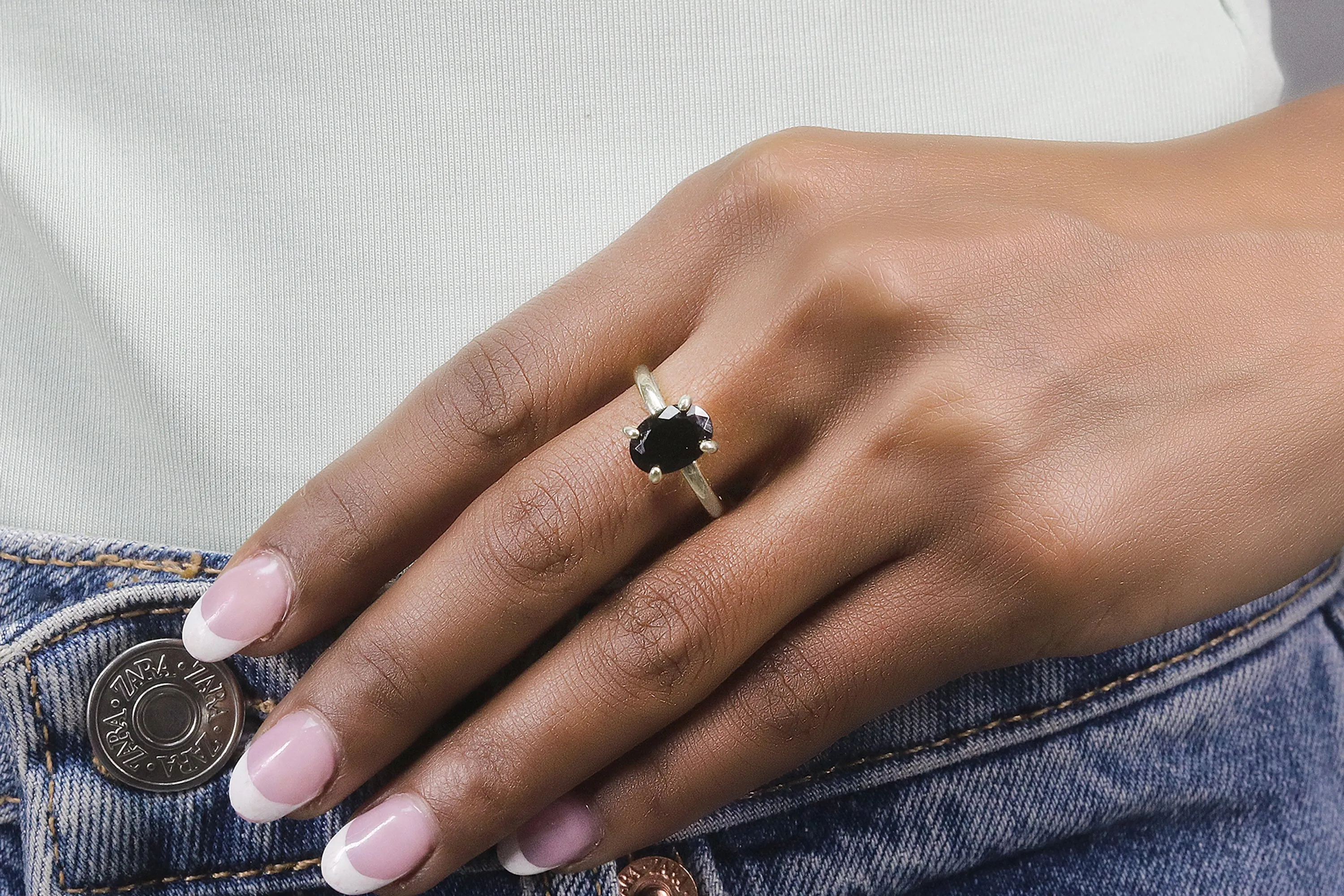 Unique Onyx Sterling Silver Rings