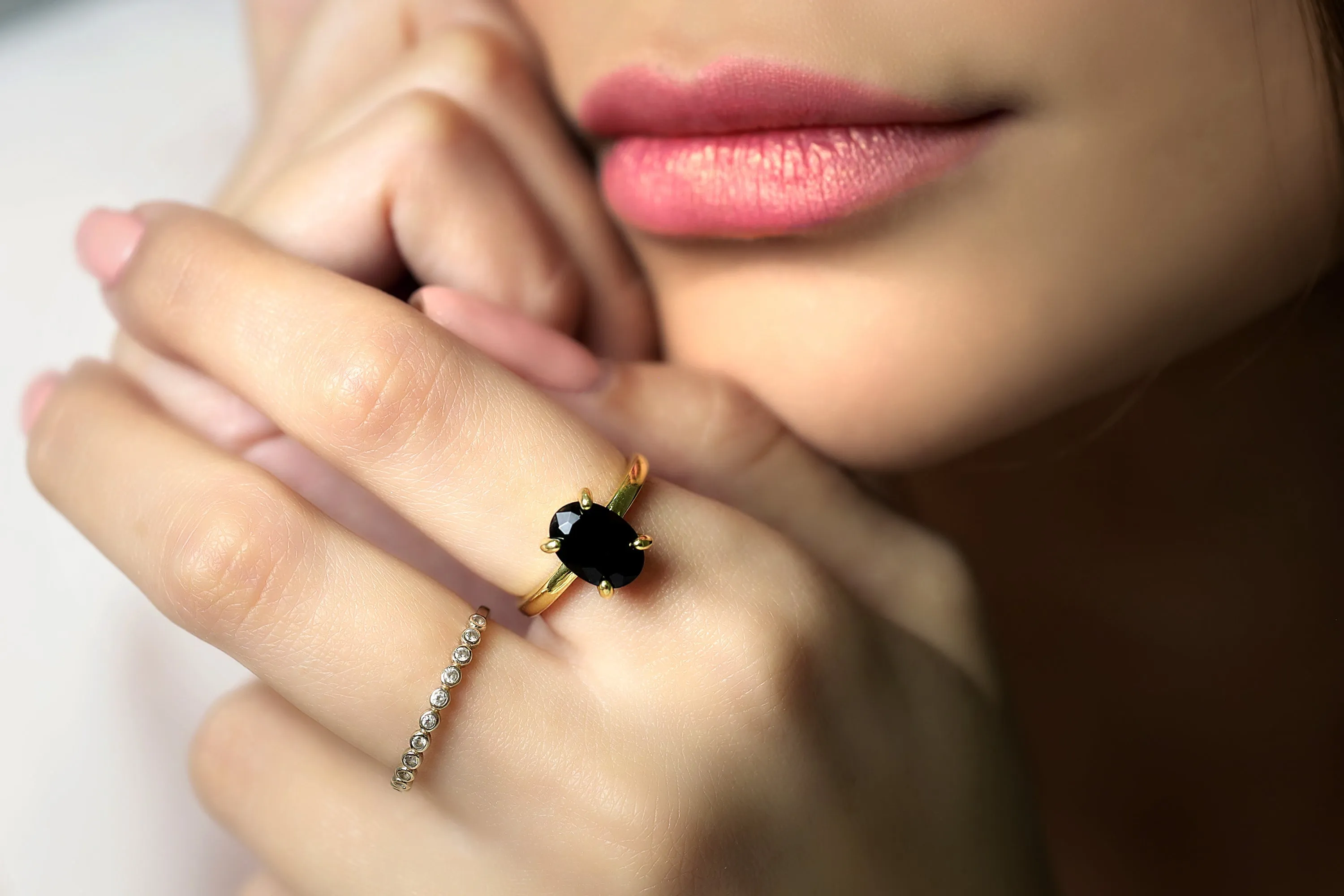 Unique Onyx Sterling Silver Rings