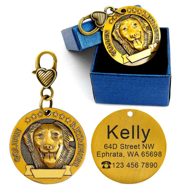 Unique Personalized Engraved Pet Cat Dog ID Tag