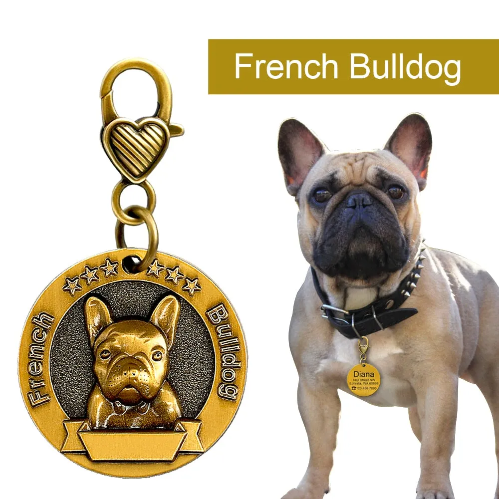 Unique Personalized Engraved Pet Cat Dog ID Tag