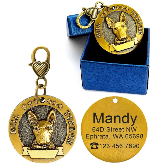 Unique Personalized Engraved Pet Cat Dog ID Tag