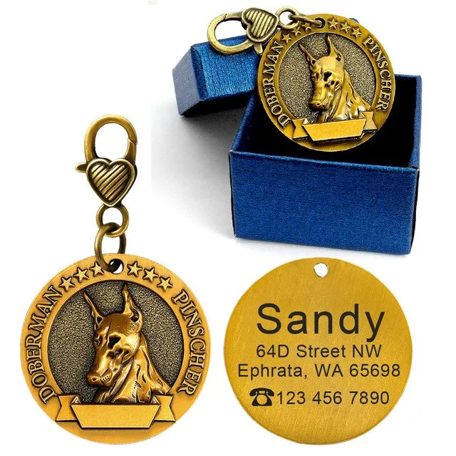 Unique Personalized Engraved Pet Cat Dog ID Tag