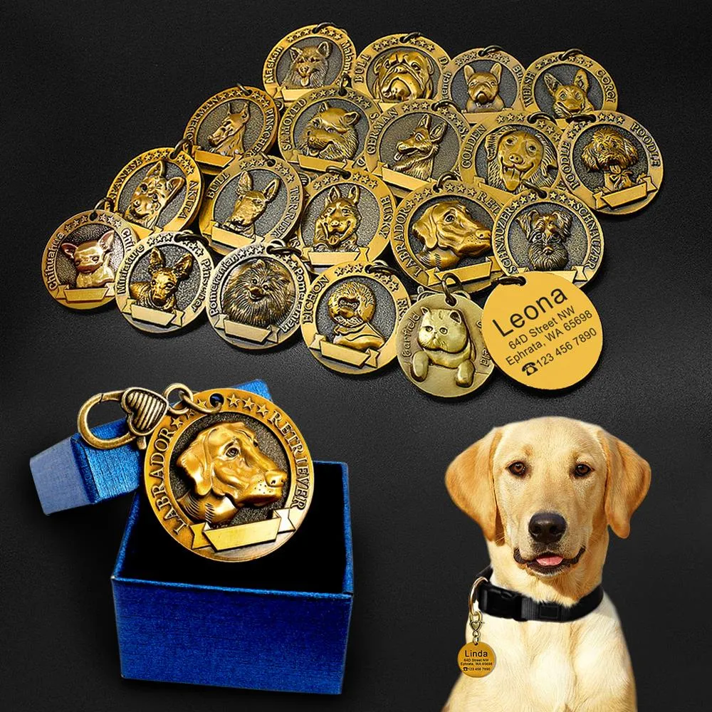 Unique Personalized Engraved Pet Cat Dog ID Tag