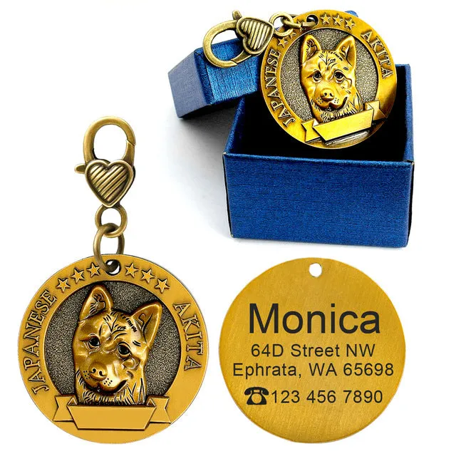 Unique Personalized Engraved Pet Cat Dog ID Tag