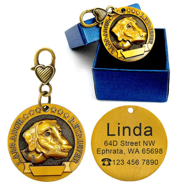 Unique Personalized Engraved Pet Cat Dog ID Tag