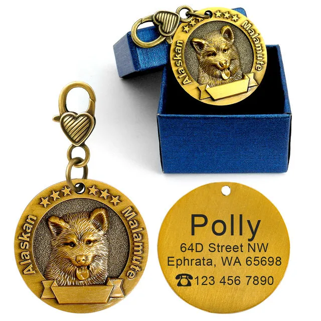 Unique Personalized Engraved Pet Cat Dog ID Tag