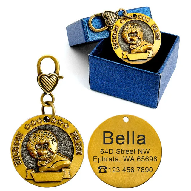Unique Personalized Engraved Pet Cat Dog ID Tag