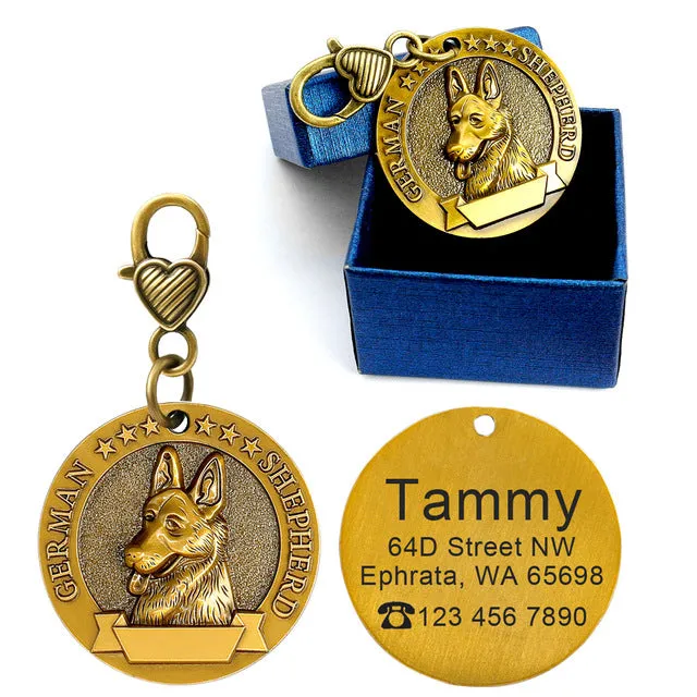 Unique Personalized Engraved Pet Cat Dog ID Tag