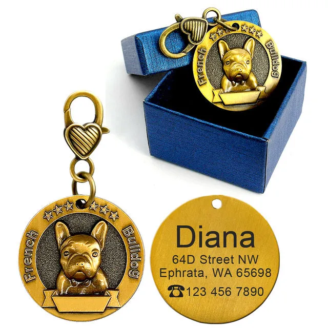 Unique Personalized Engraved Pet Cat Dog ID Tag