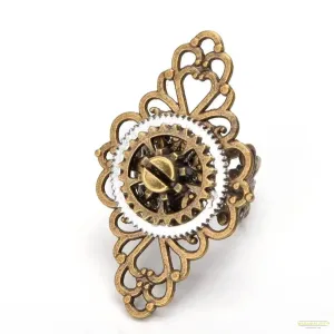 Unique Steampunk Adjustable Rings - Unusual Victorian Vintage Goth Cosplay Accessory for Men and Women