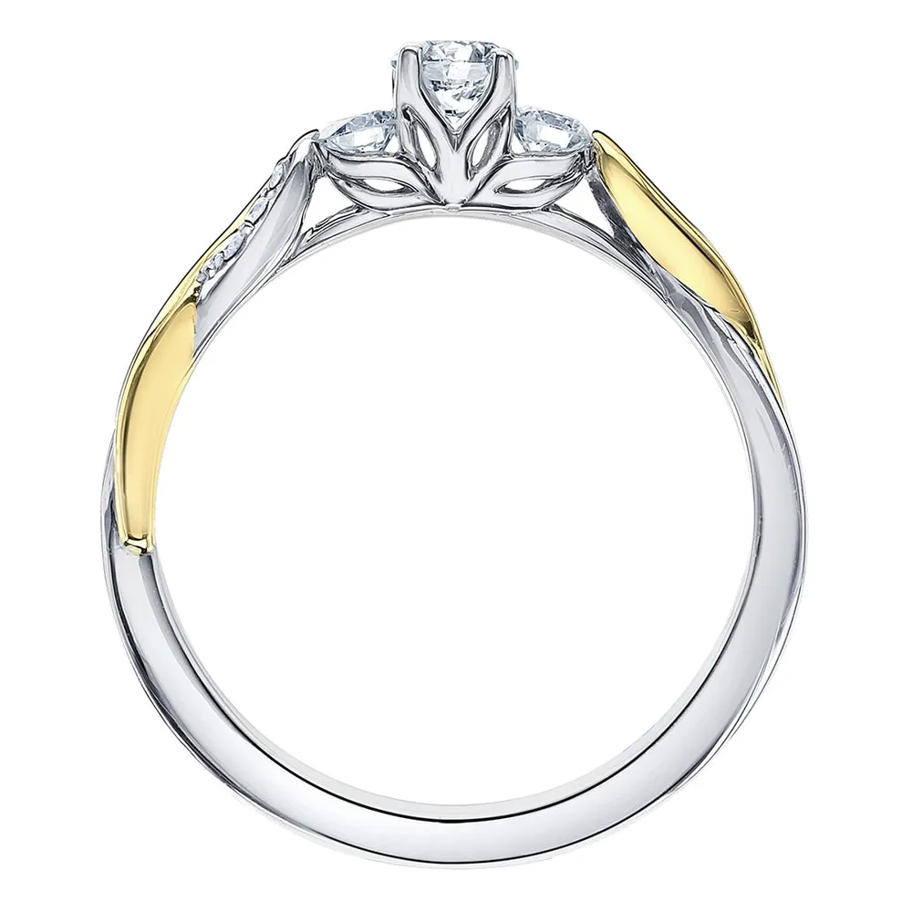 Unique Three-Stone Canadian Diamond Ring