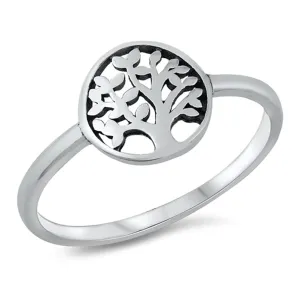 Unique Tree of Life Ring New .925 Solid Sterling Silver Band Sizes 4-10