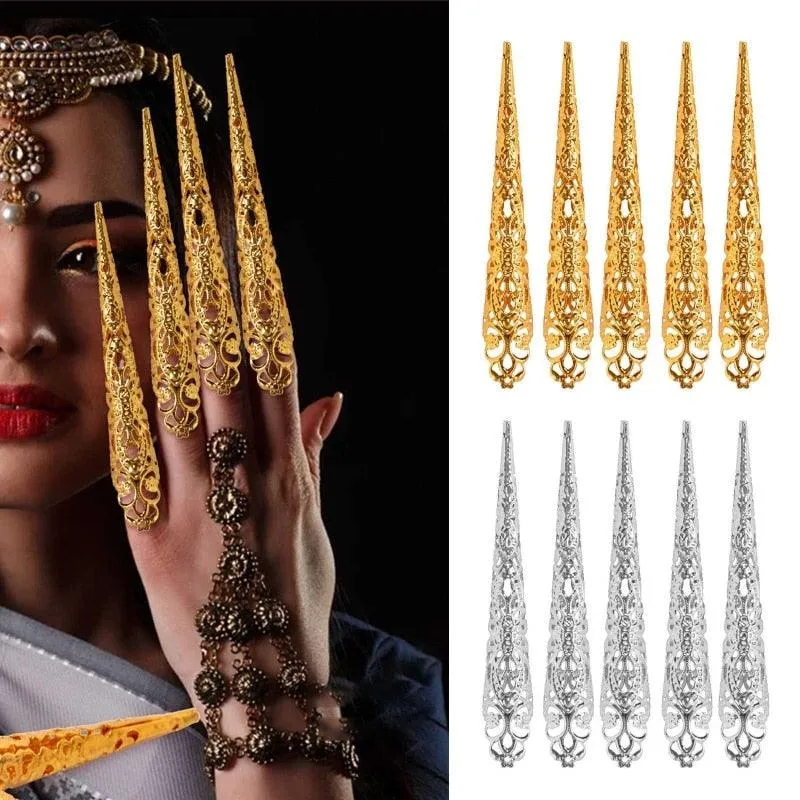Unleash Your Inner Rebel with Fingertip Claw Rings - Full Finger Nails Decoration