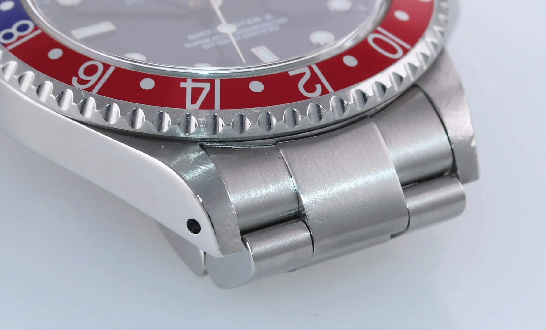 UNPOLISHED 2001 Rolex GMT-Master II Pepsi Steel Blue Red 16710 Watch SEL Box