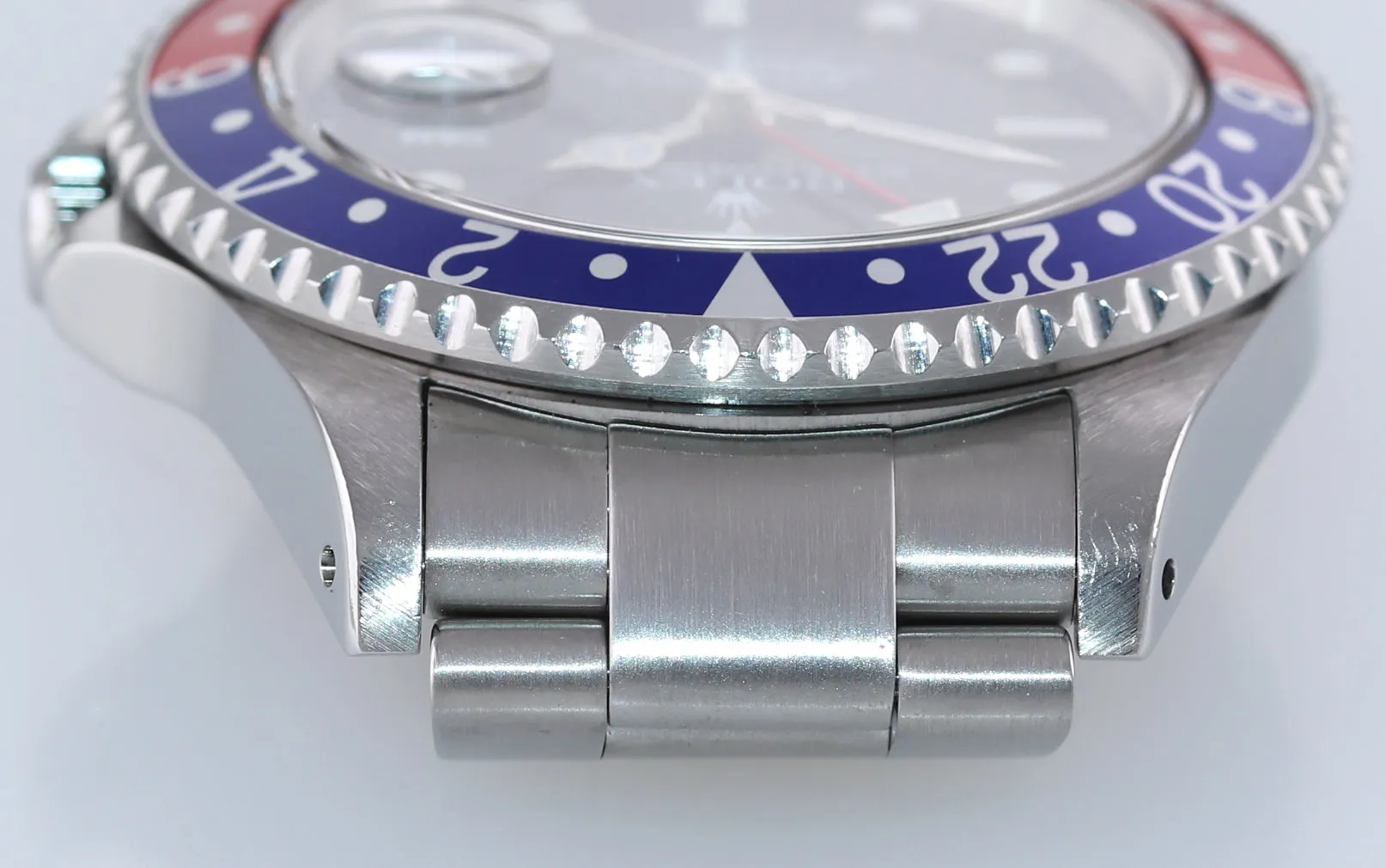 UNPOLISHED 2001 Rolex GMT-Master II Pepsi Steel Blue Red 16710 Watch SEL Box