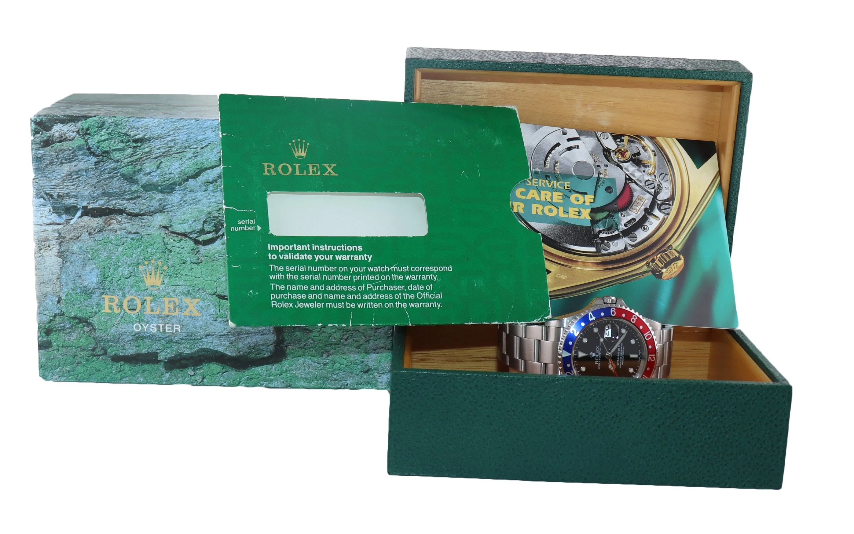 UNPOLISHED 2002 Rolex GMT-Master II Pepsi Steel Blue Red 16710 Watch SEL Box