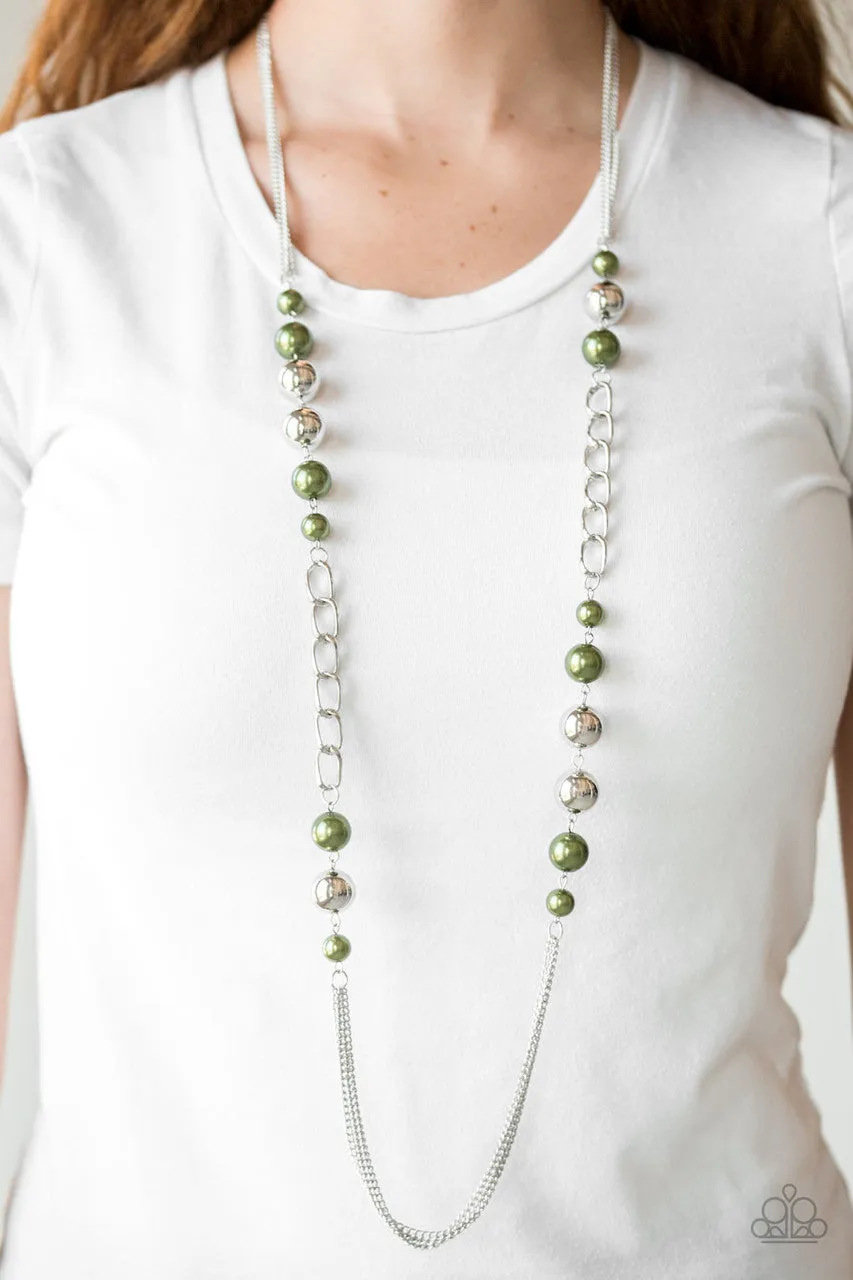 Uptown Talker Green Paparazzi Necklace