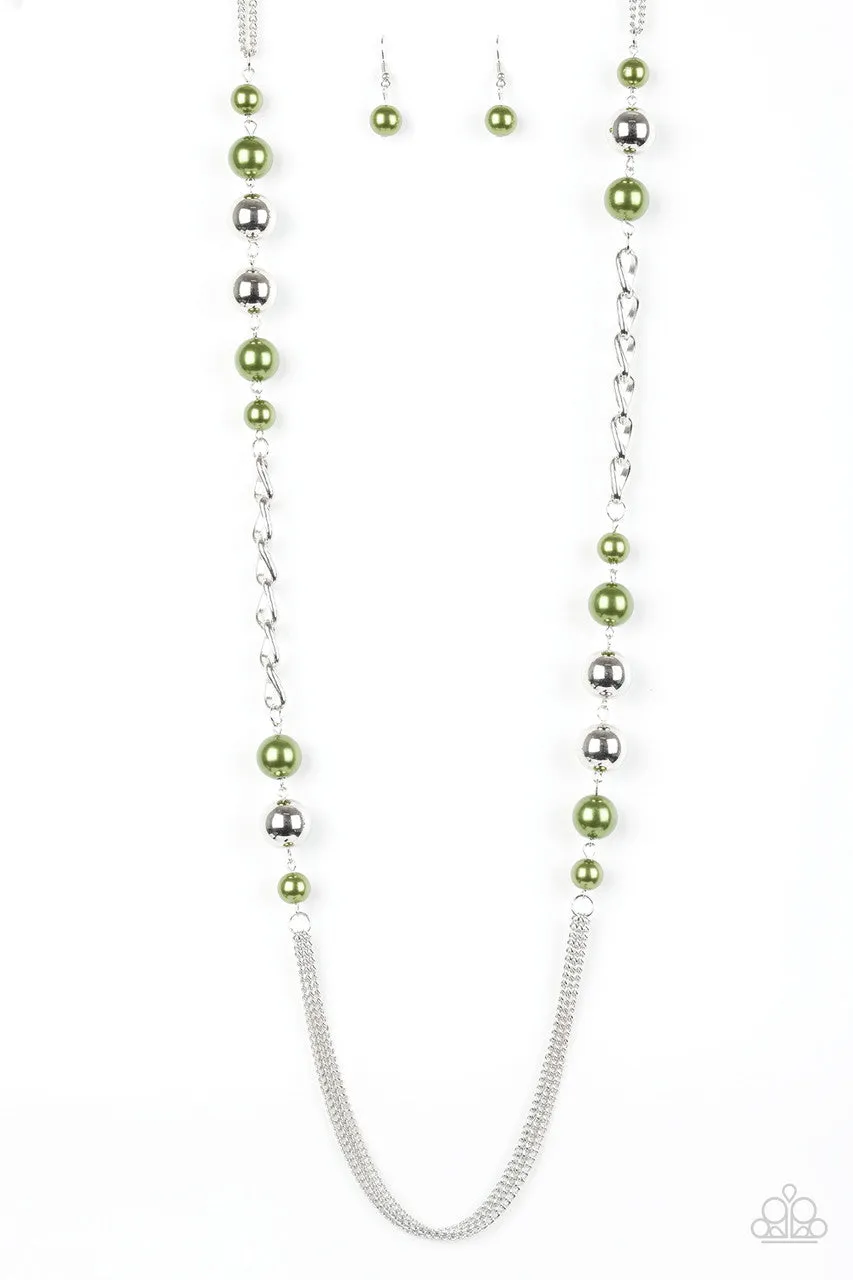 Uptown Talker Green Paparazzi Necklace