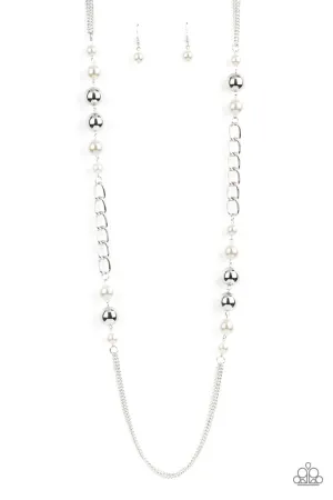 Uptown Talker White Paparazzi Necklace