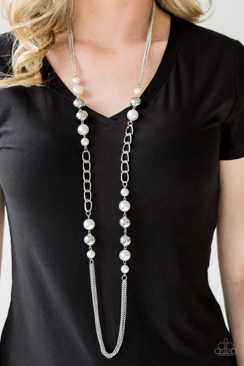 Uptown Talker White Paparazzi Necklace