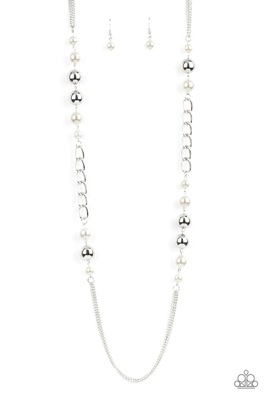 Uptown Talker White Paparazzi Necklace