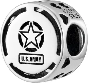 U.S. Army Star Symbol Silver Bead Charm