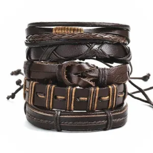 VacationGrabs Men's Braided Bracelets Set - Stylish Wristbands