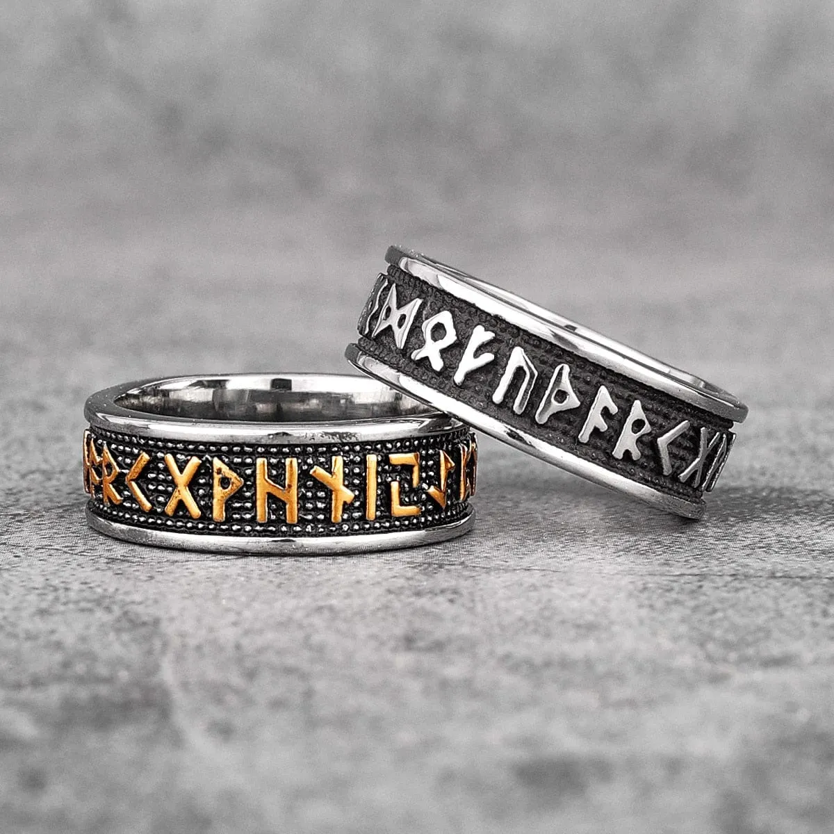Viking Norse Futhark Ring