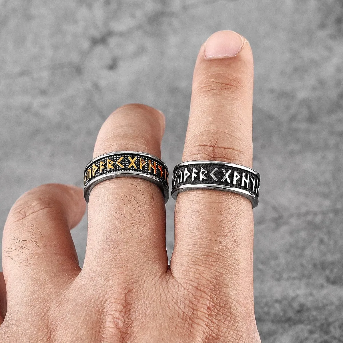 Viking Norse Futhark Ring