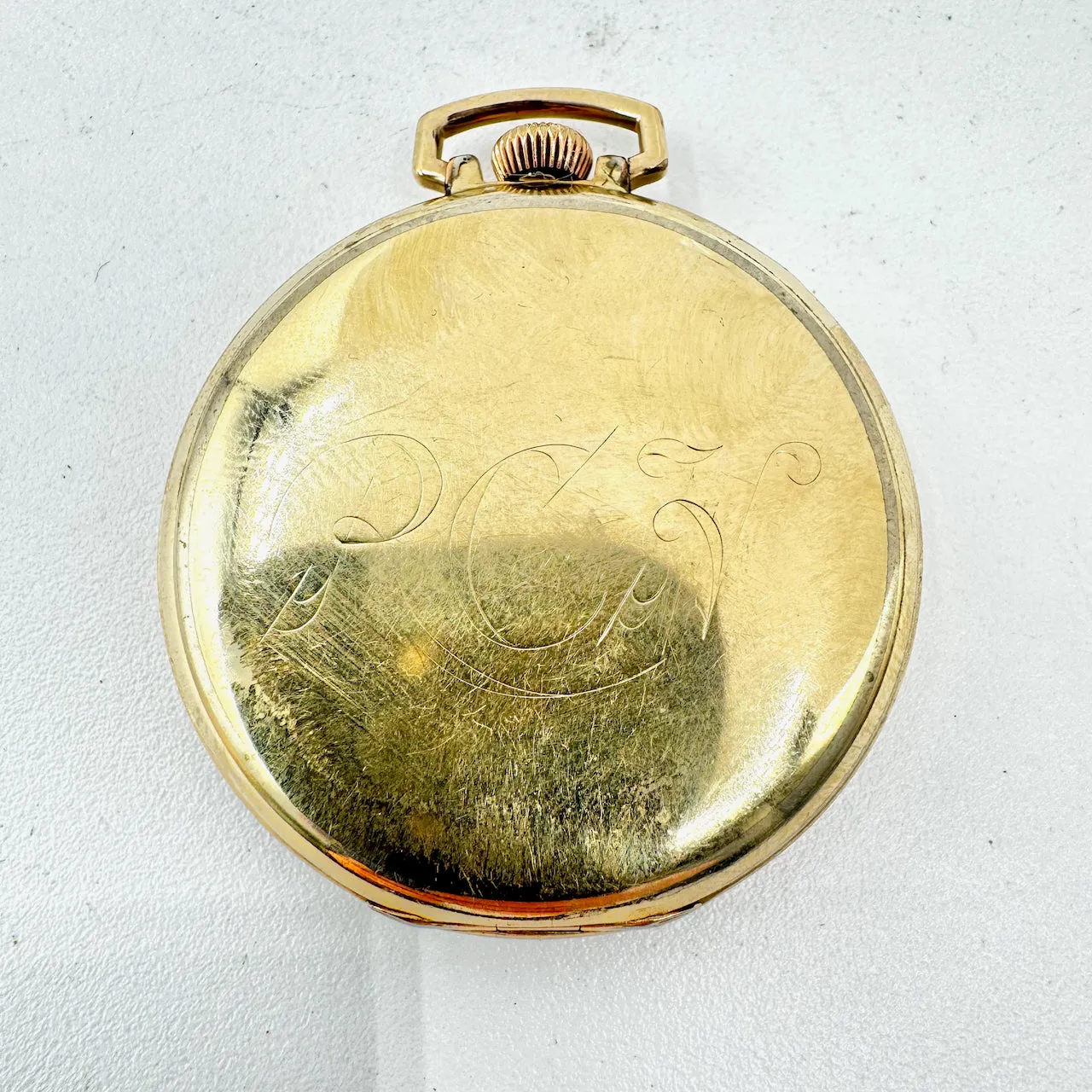 Vintage 10s 1938 Hamilton Gilded Dial 21 Jewel Pocket Watch 921 14k GFUSA