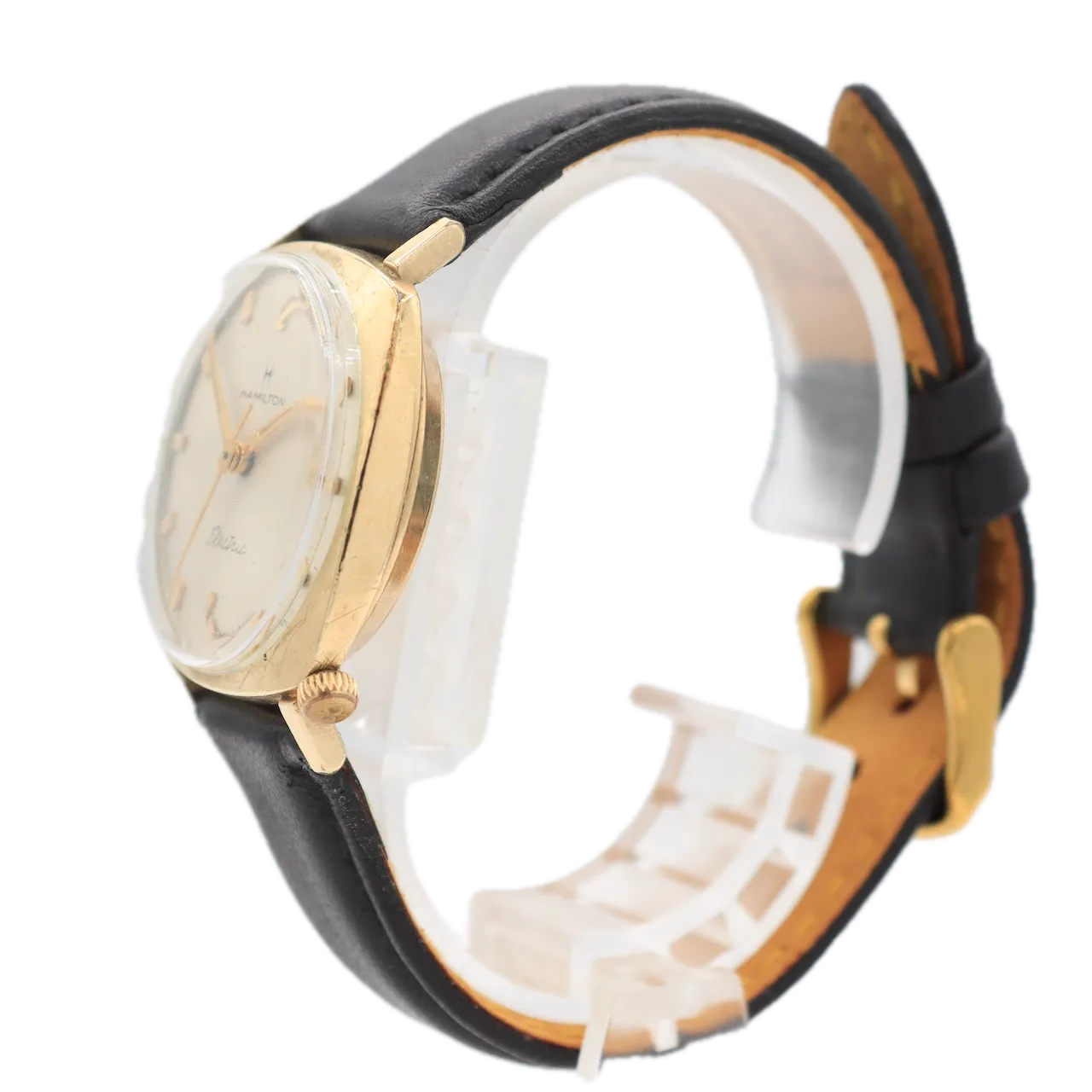 Vintage Hamilton Cushion Sunburst Dial Men's Electric Wristwatch USA 10k GF