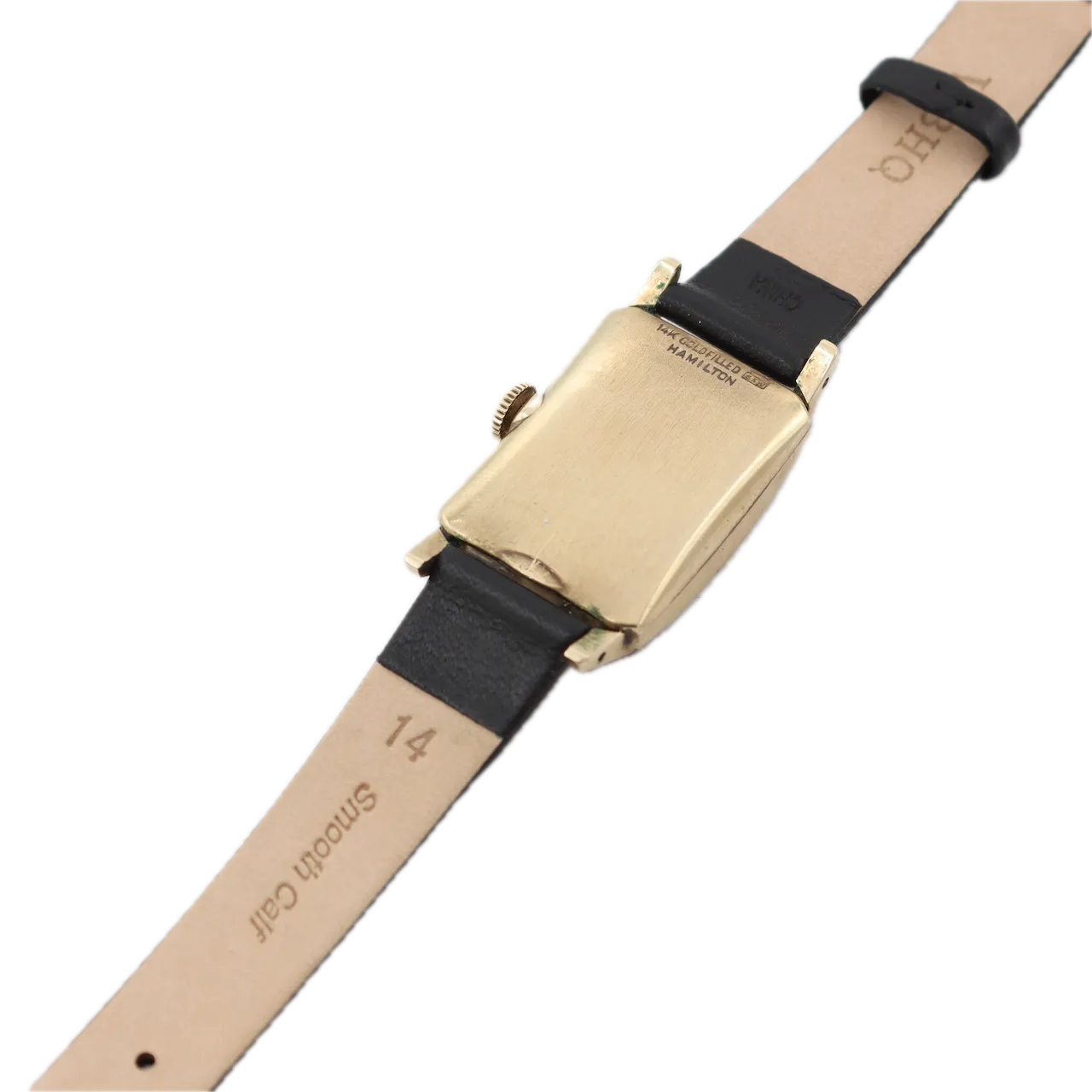 Vintage Hamilton Sherwood Men's Mechanical Wristwatch 982 USA 14k Gold Filled