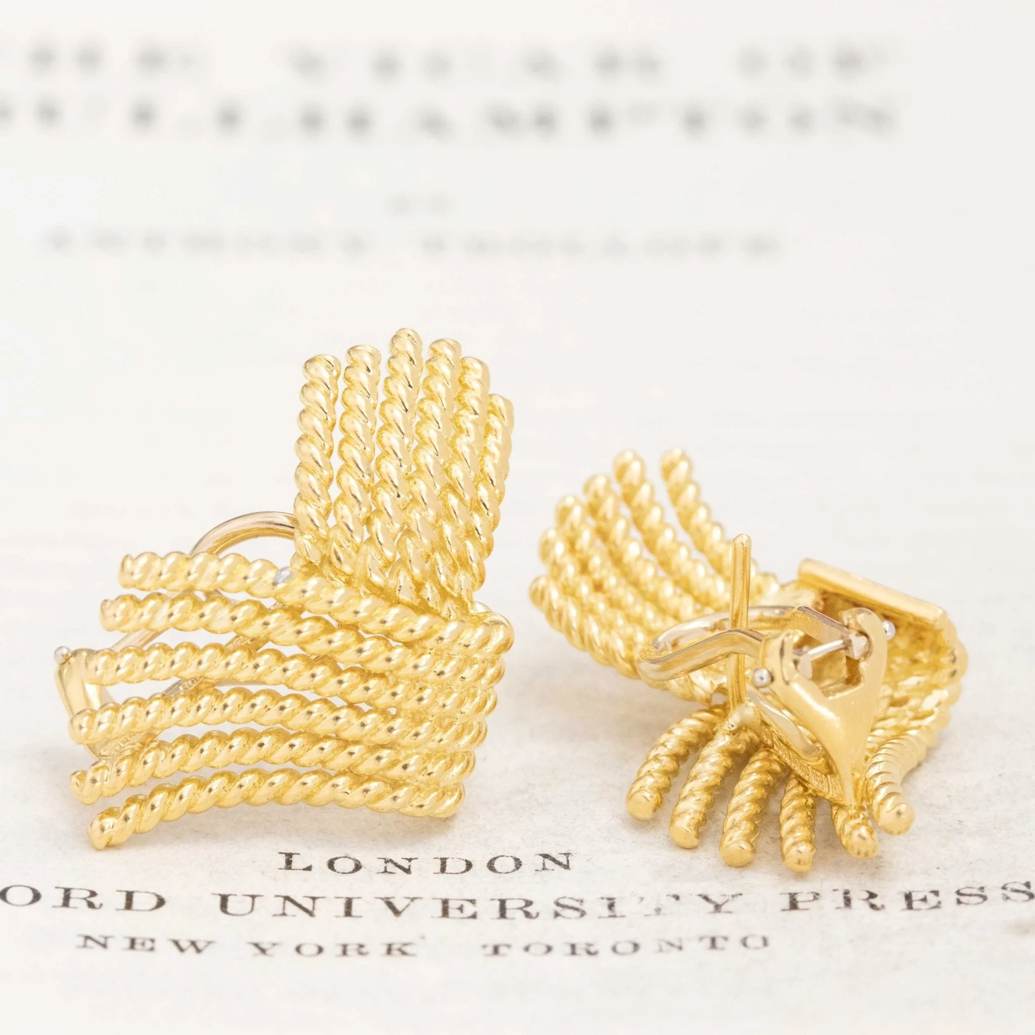 Vintage V Rope Earrings, Schlumberger for Tiffany & Co.