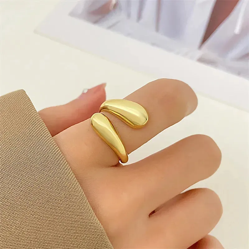 Water Drop Ring Woman Europe America  Luxury Jewelry