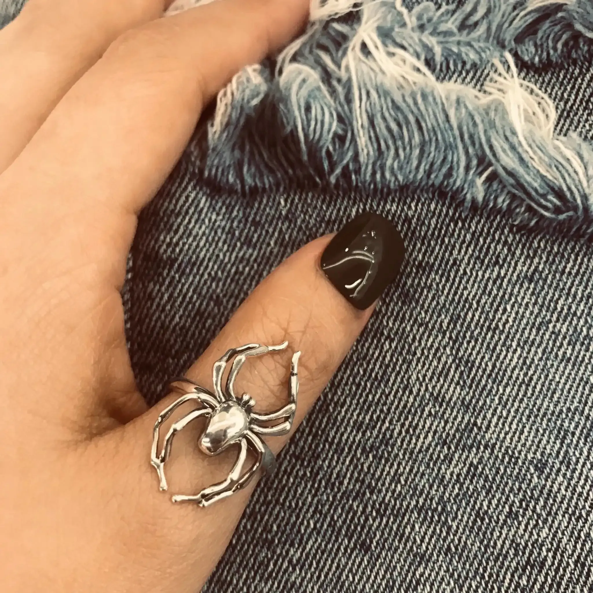 Web of Darkness: Handcrafted Gothic Ring