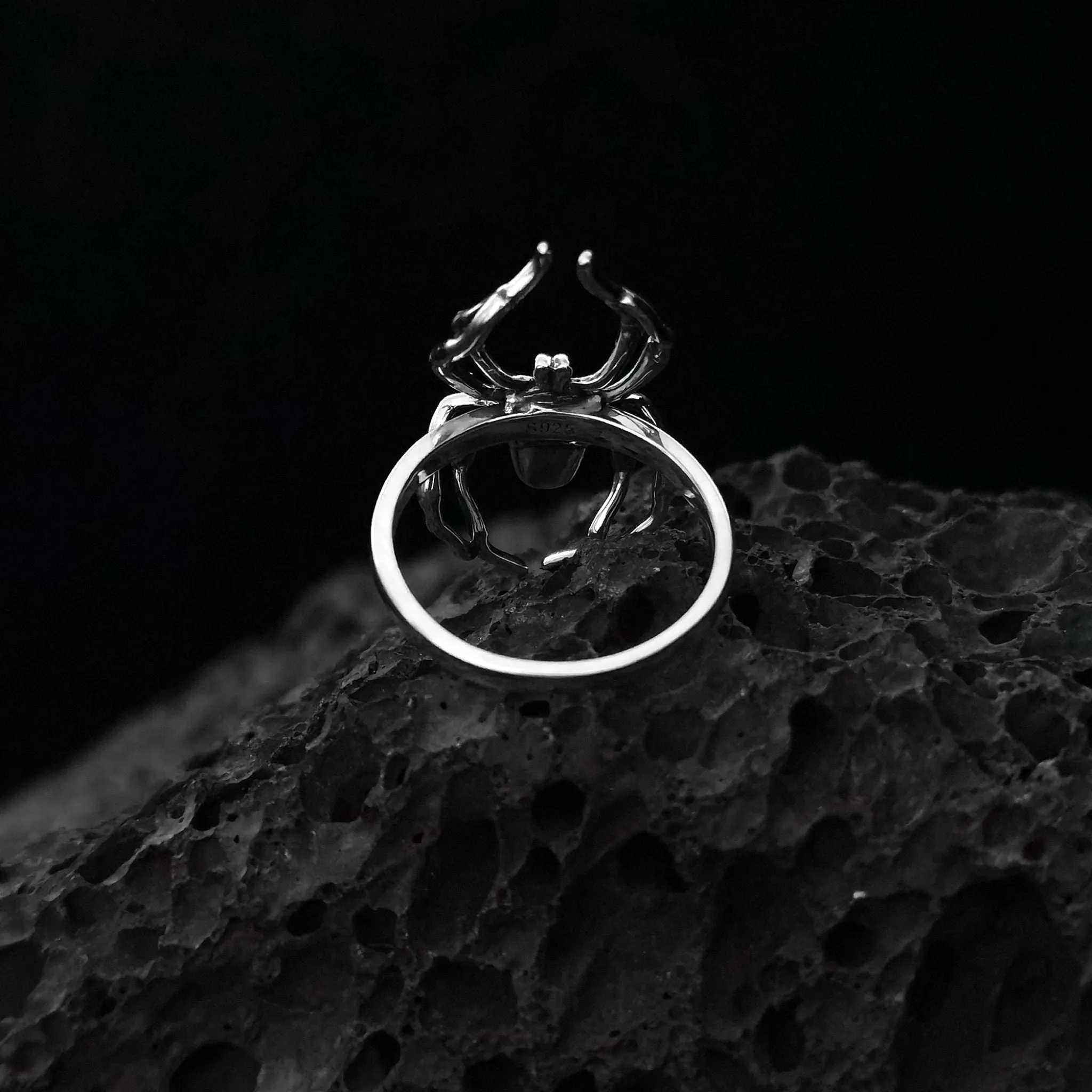 Web of Darkness: Handcrafted Gothic Ring