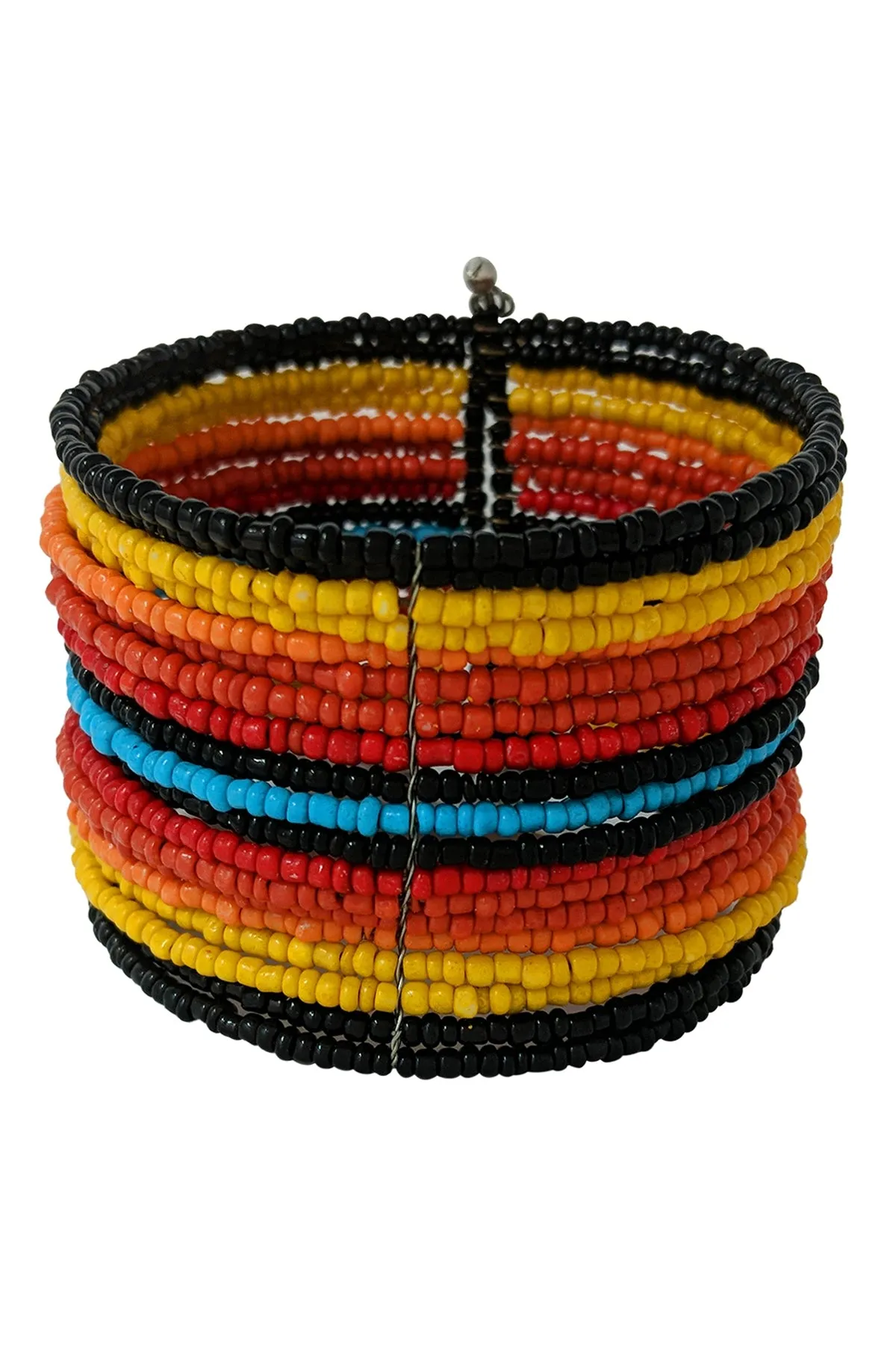 WESTERN ACCENT WRAP SEED BEAD CUFF BANGLE BRACELET