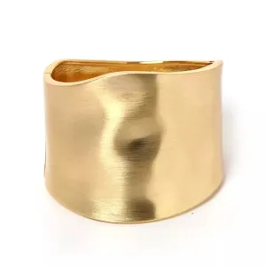 Wide Bangles Minimalist Alloy Gold Color Bracelets For Women Accessories Fashion Jewellery Engagement Party Gift