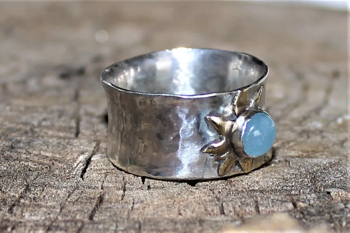 Wildflower Rings - Sterling Silver/Brass/Gem of choice